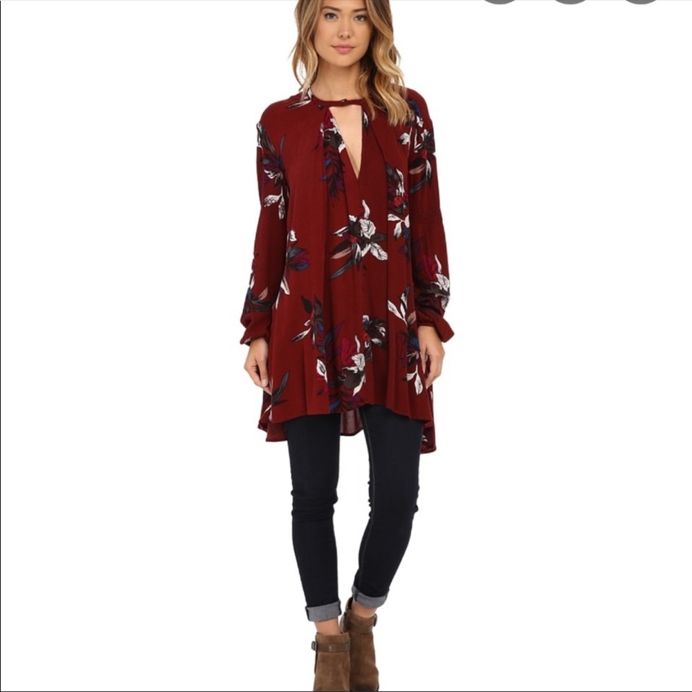New!! Electric Orchid Tree Swing Dress in Red - Picture 4 of 4